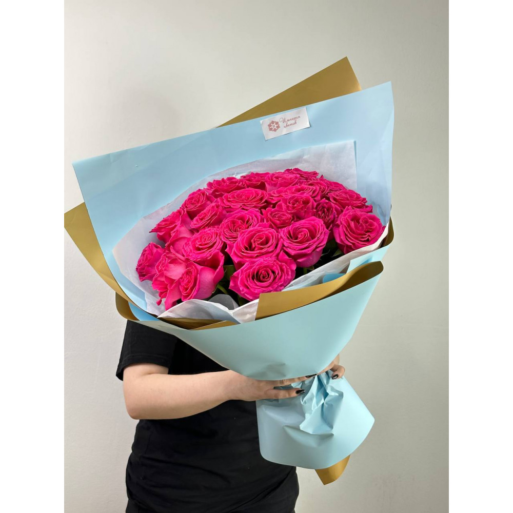 Bouquet of 21 pink roses